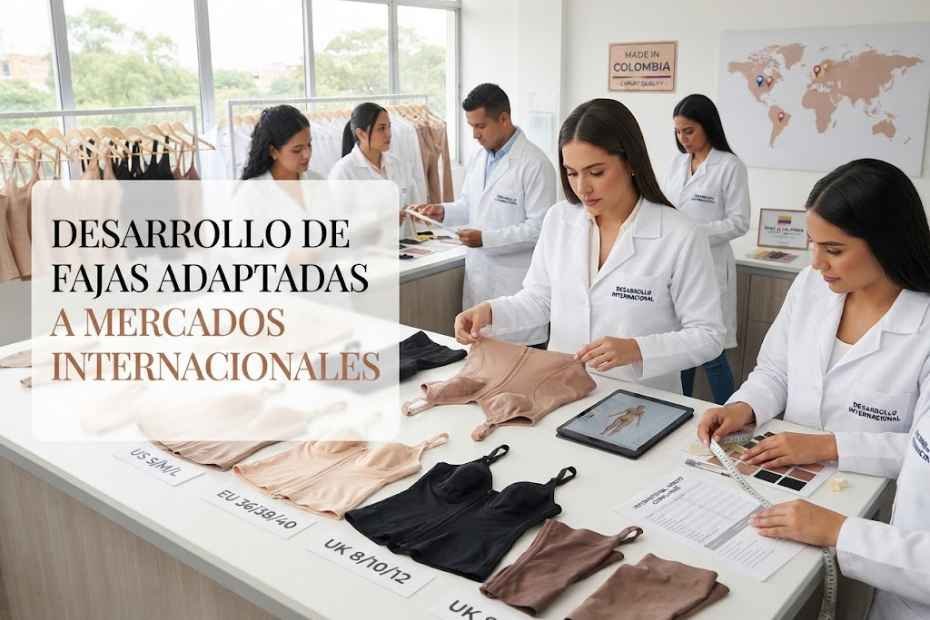Desarrollo de fajas adaptadas a mercados internacionales