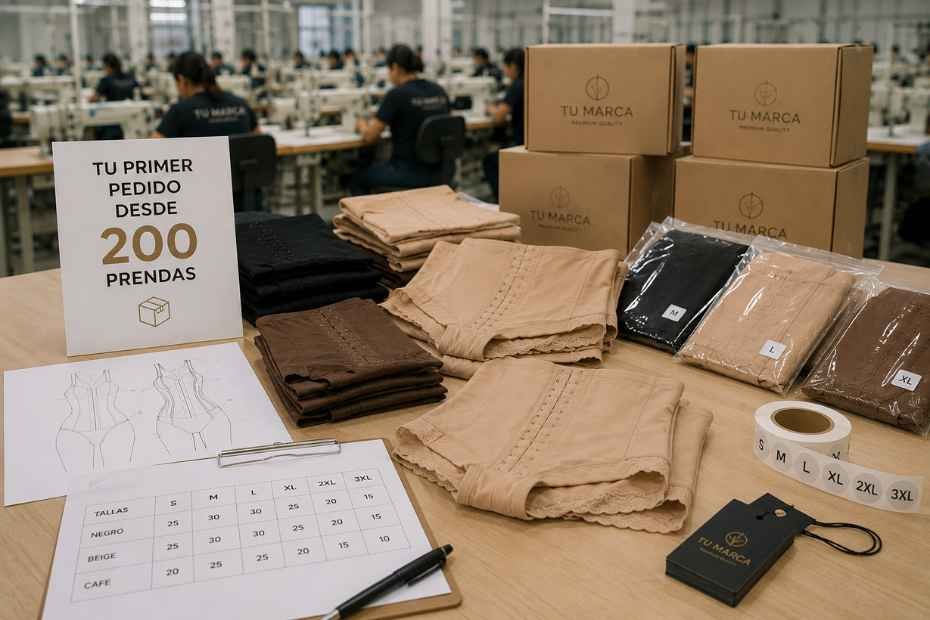 Primera producción de fajas desde 200 prendas para una nueva marca