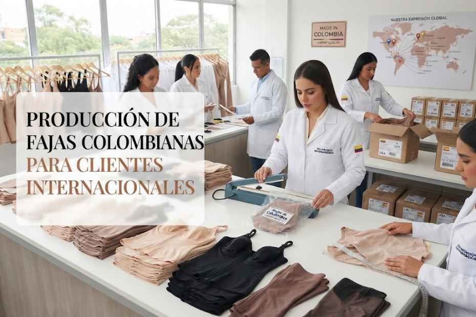 Producción de fajas colombianas para clientes internacionales